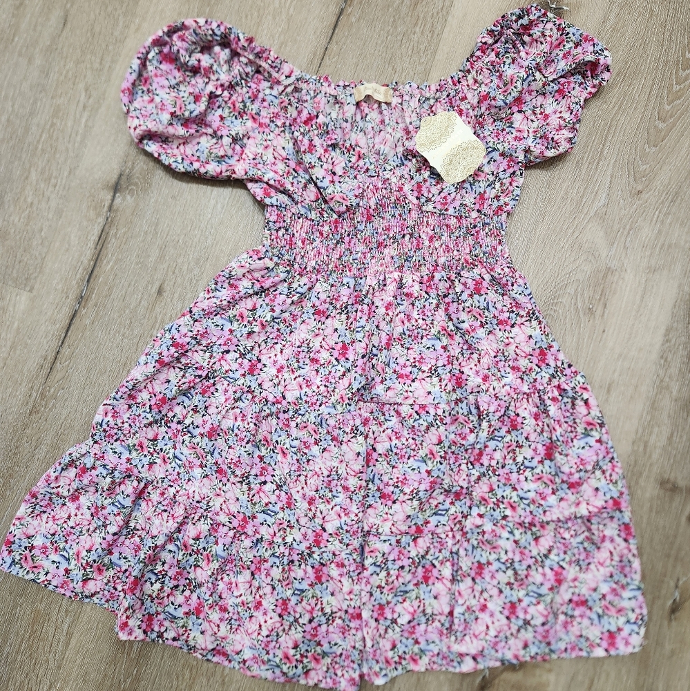 Altar'd state white pink floral dress